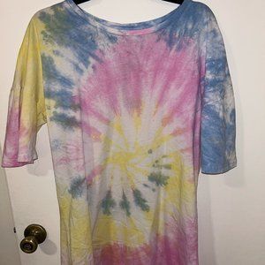 Nasty Gal Oversized Tye Dye T-Shirt Dress